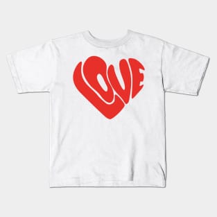 LOVE Heart Shaped Word Kids T-Shirt